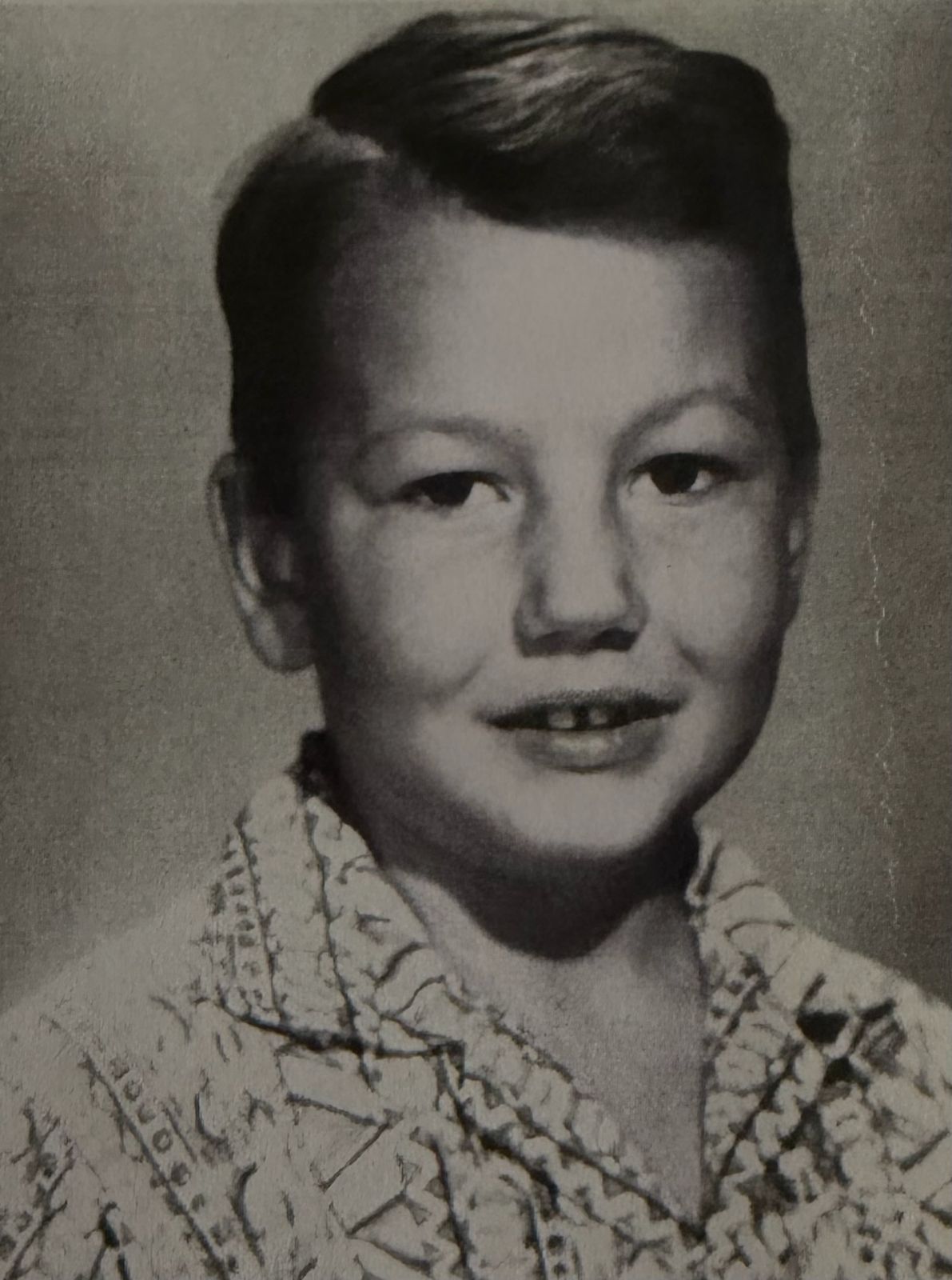 Robert as a boy, school portrait