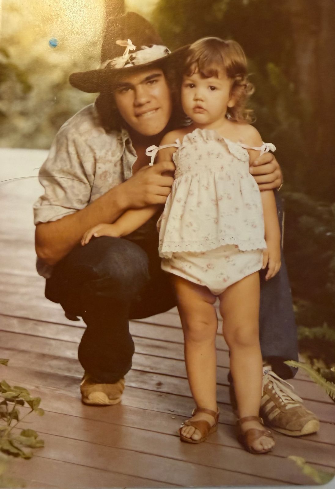 Robert with a small daughter
